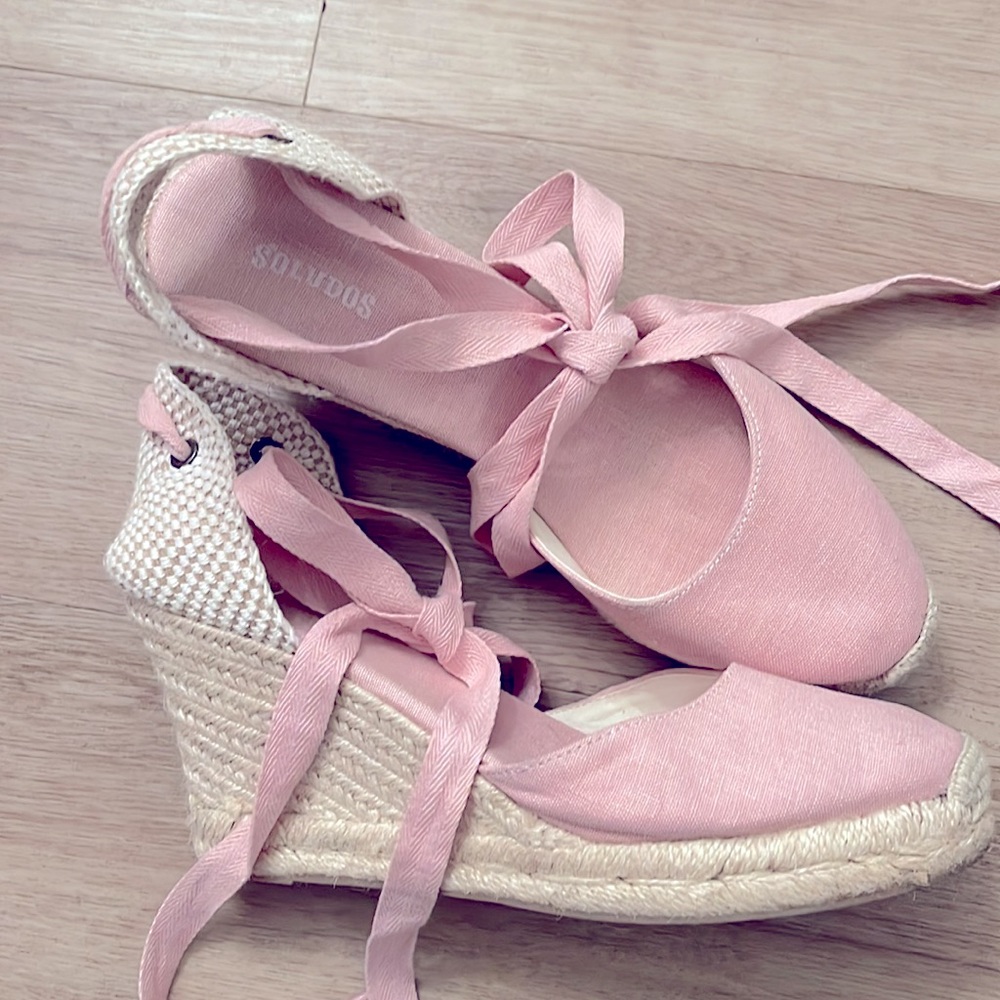 Madewell Pink Lace Espadrille